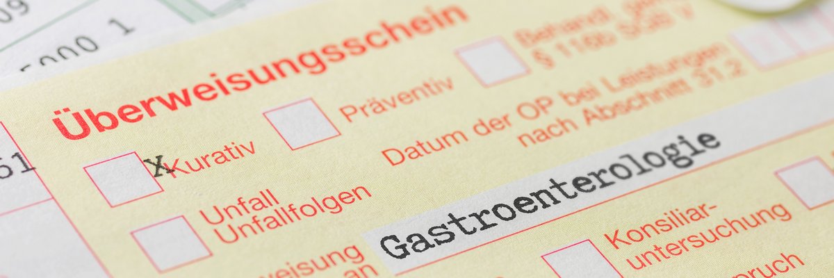 Überweisungsschein für die Gastroenterologie